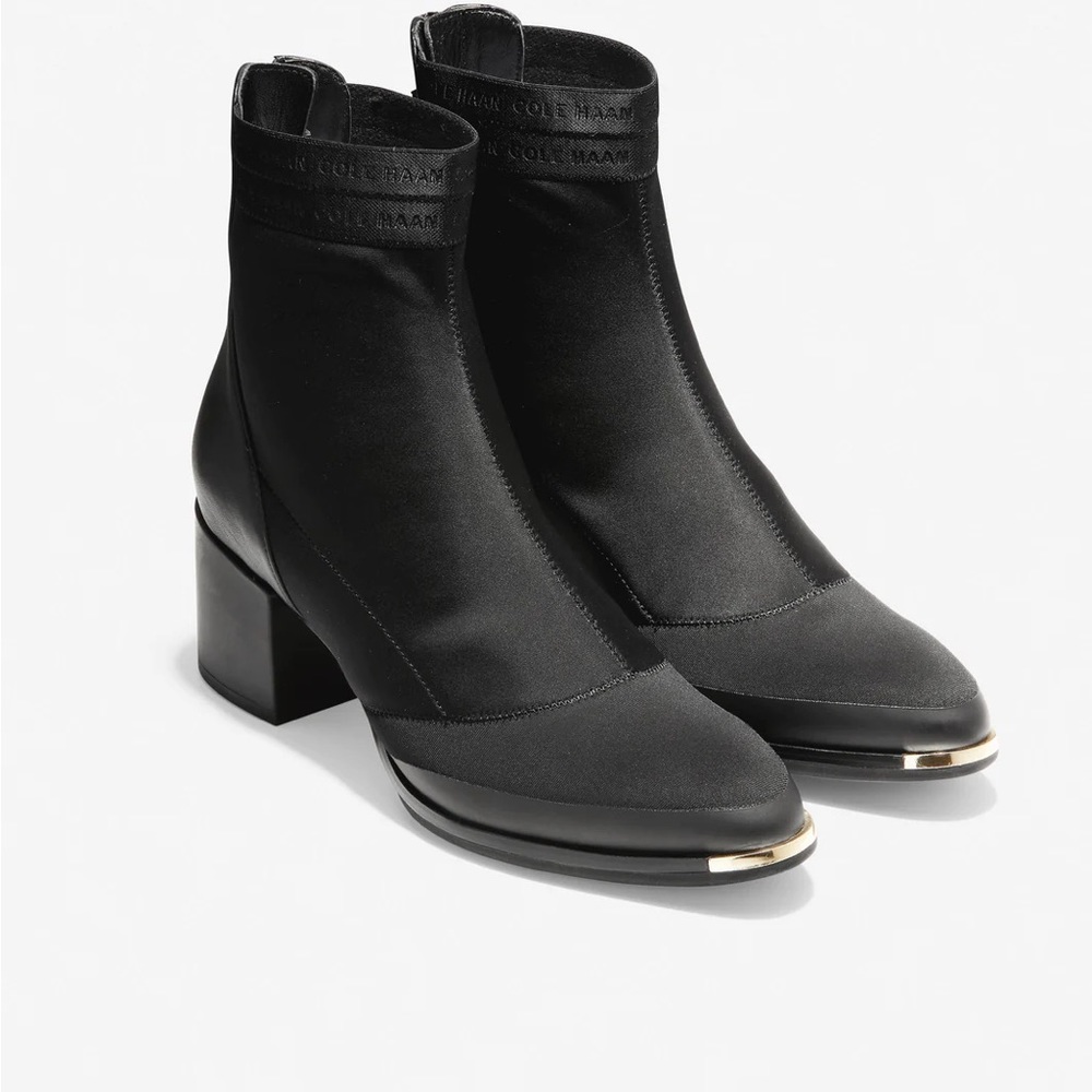Cole Haan Grand Ambition Black Stretch Bootie Size 7 Womens